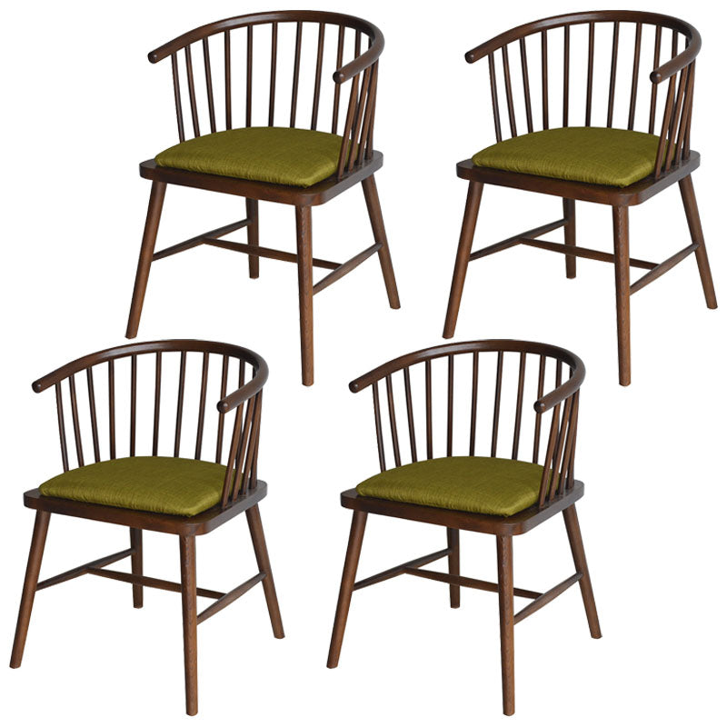 Sillón de madera contemporáneo para estancia en familia, acabado mate, respaldo Windsor, silla de comedor