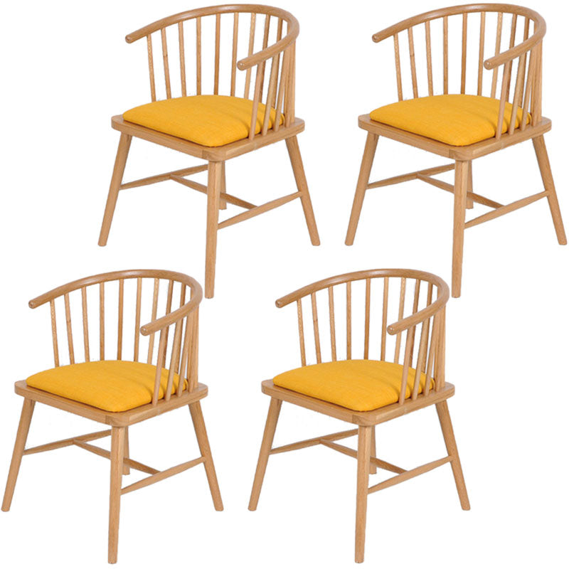 Sillón de madera contemporáneo para estancia en familia, acabado mate, respaldo Windsor, silla de comedor