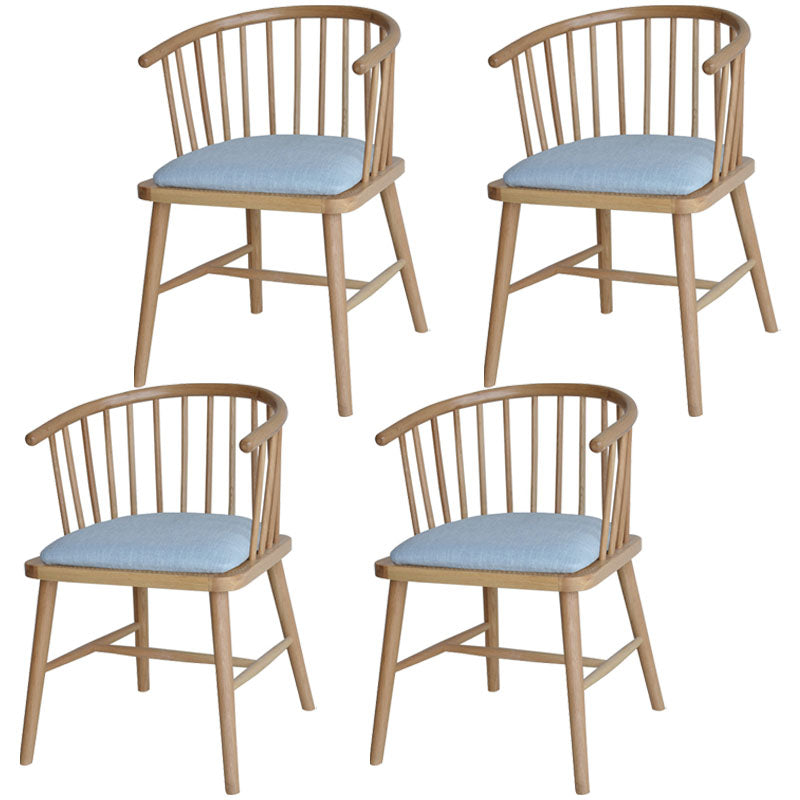 Sillón de madera contemporáneo para estancia en familia, acabado mate, respaldo Windsor, silla de comedor