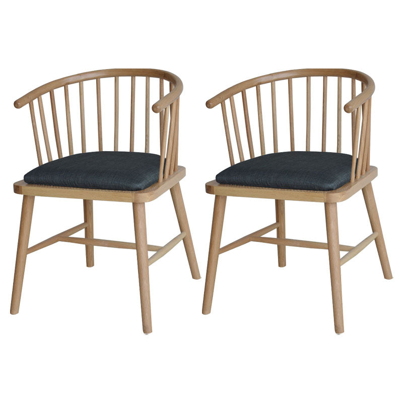 Sillón de madera contemporáneo para estancia en familia, acabado mate, respaldo Windsor, silla de comedor