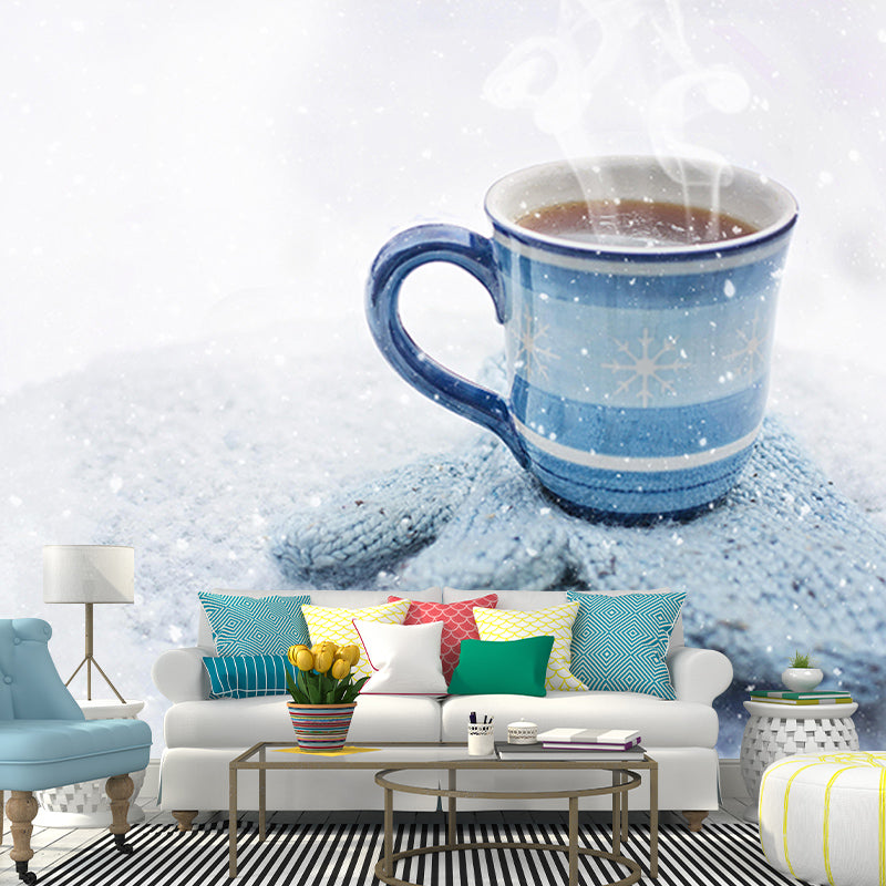 Modern Style Mural Wallpaper Coffee Environment Friendly Bedroom Wall Mural