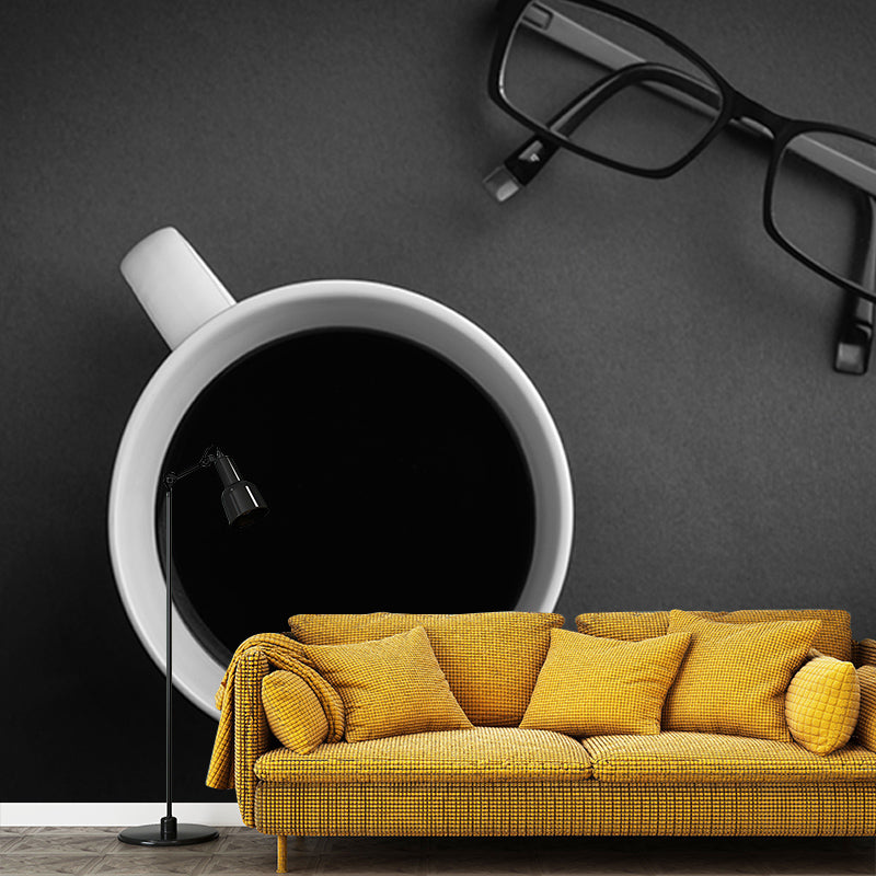 Coffee Resistant Mural Wallpaper Environment Friendly Sleeping Room Wall Mural