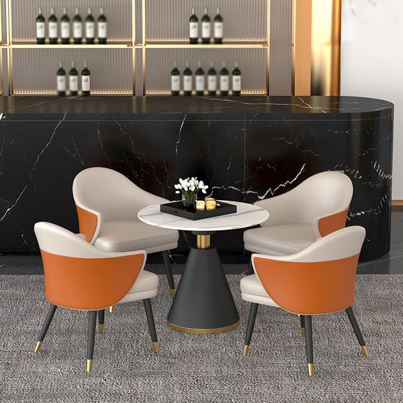 Contemporary Design 1/4/5 Pieces Dining Set Round Dining Room Table Set