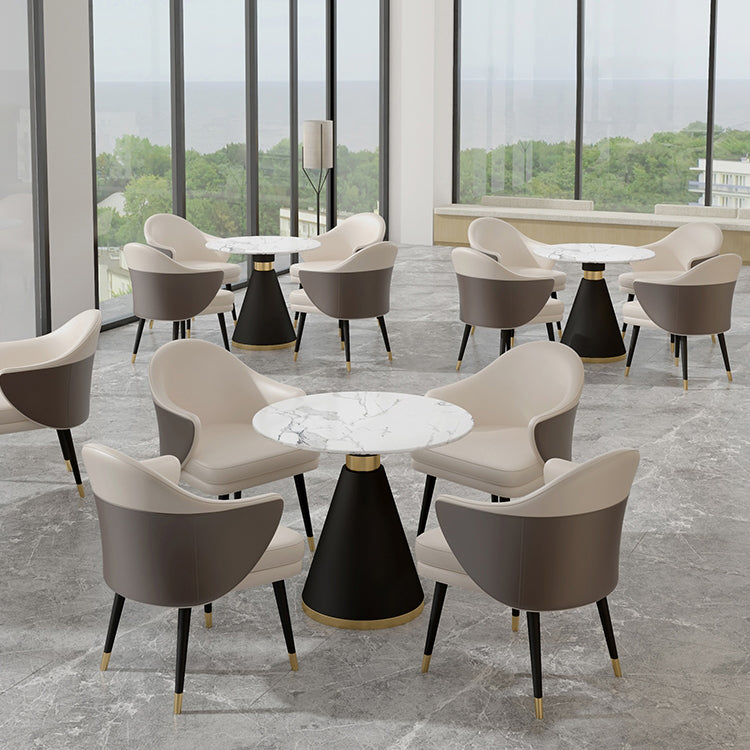 Contemporary Design 1/4/5 Pieces Dining Set Round Dining Room Table Set