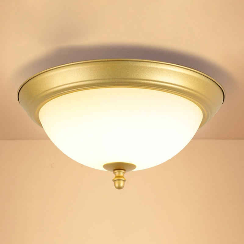 Glass Bowl Shape Flush Mount Light Fixture Simple Flush Mount Lamp