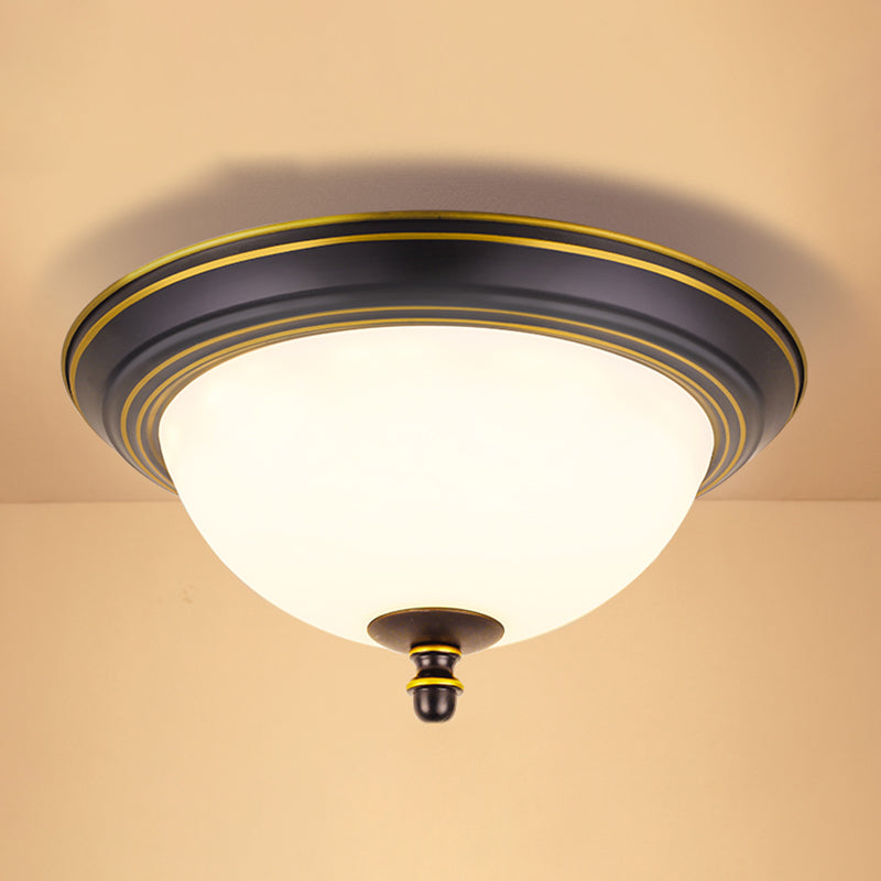 Glass Bowl Shape Flush Mount Light Fixture Simple Flush Mount Lamp