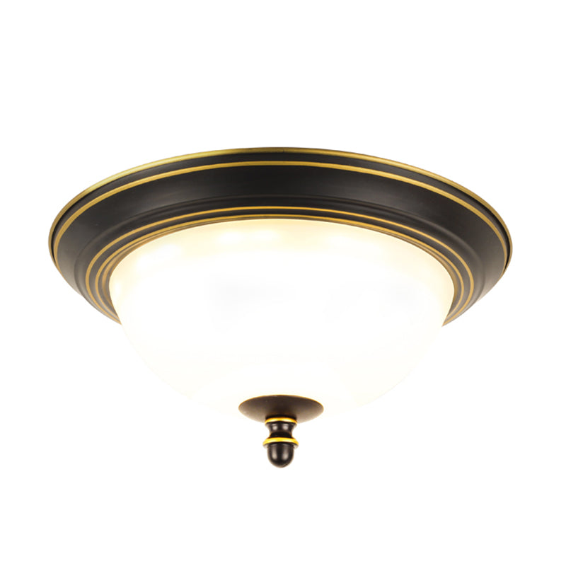 Glass Bowl Shape Flush Mount Light Fixture Simple Flush Mount Lamp