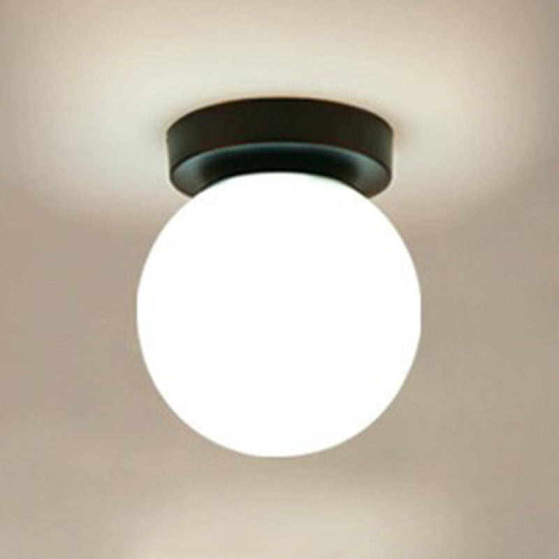 Modern Ceiling Flush Mount Light Simplicity White Glass Flush Lamp