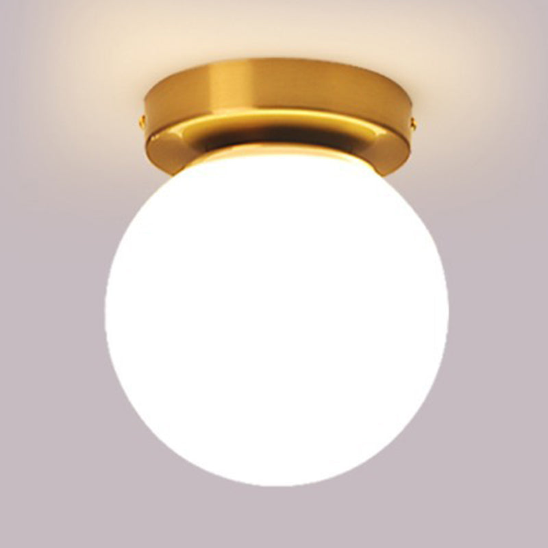 Modern Ceiling Flush Mount Light Simplicity White Glass Flush Lamp
