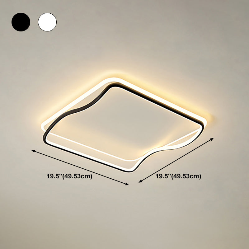 Modern LED Flush Mount Massimale Luce Simplicity Linear Massimale Montaggio Lampada