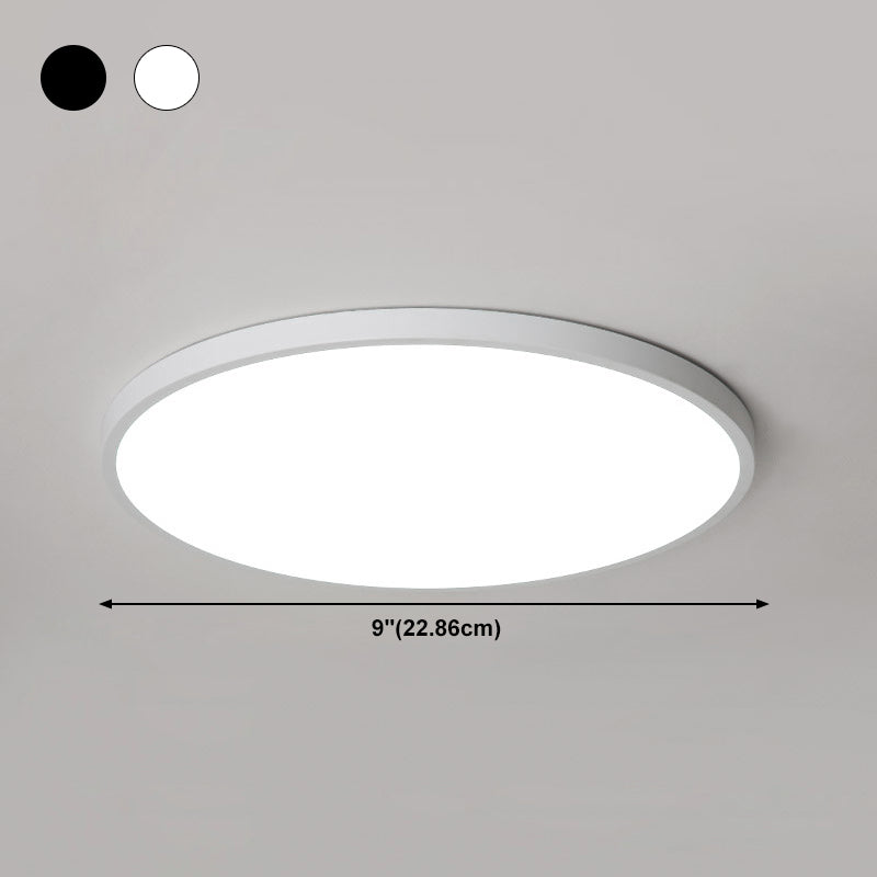 Plafonnier LED moderne à montage encastré, plafonnier simple avec abat-jour en acrylique