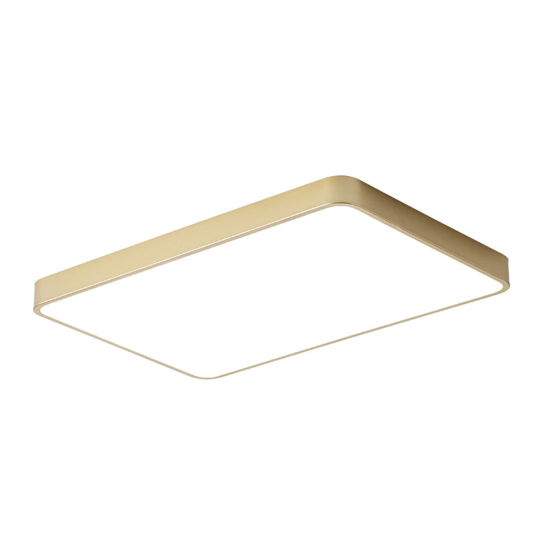 Minimalist LED Flush Mount Ceiling Light Golden Geometry Ceiling Lamp with Acrylic Shade