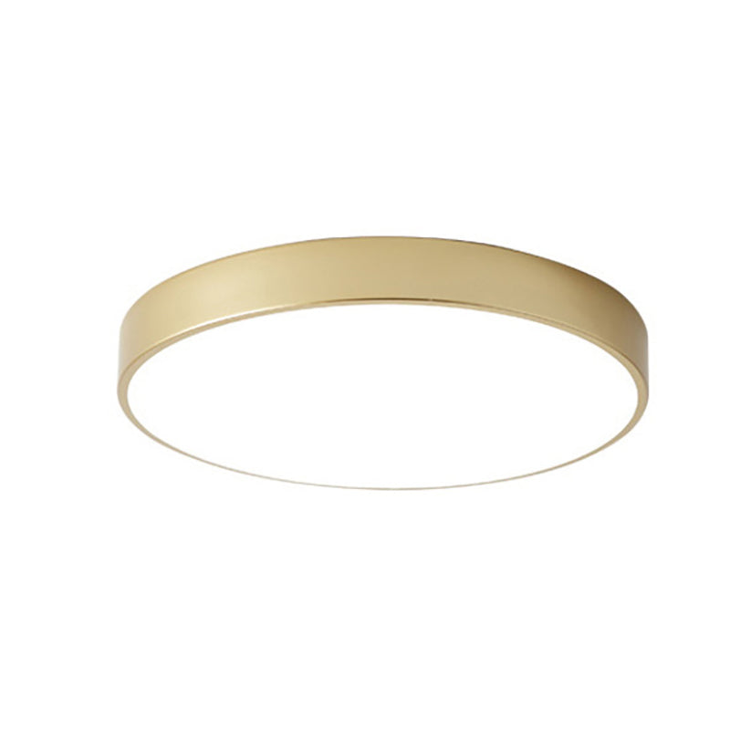 Minimalist LED Flush Mount Ceiling Light Golden Geometry Ceiling Lamp with Acrylic Shade