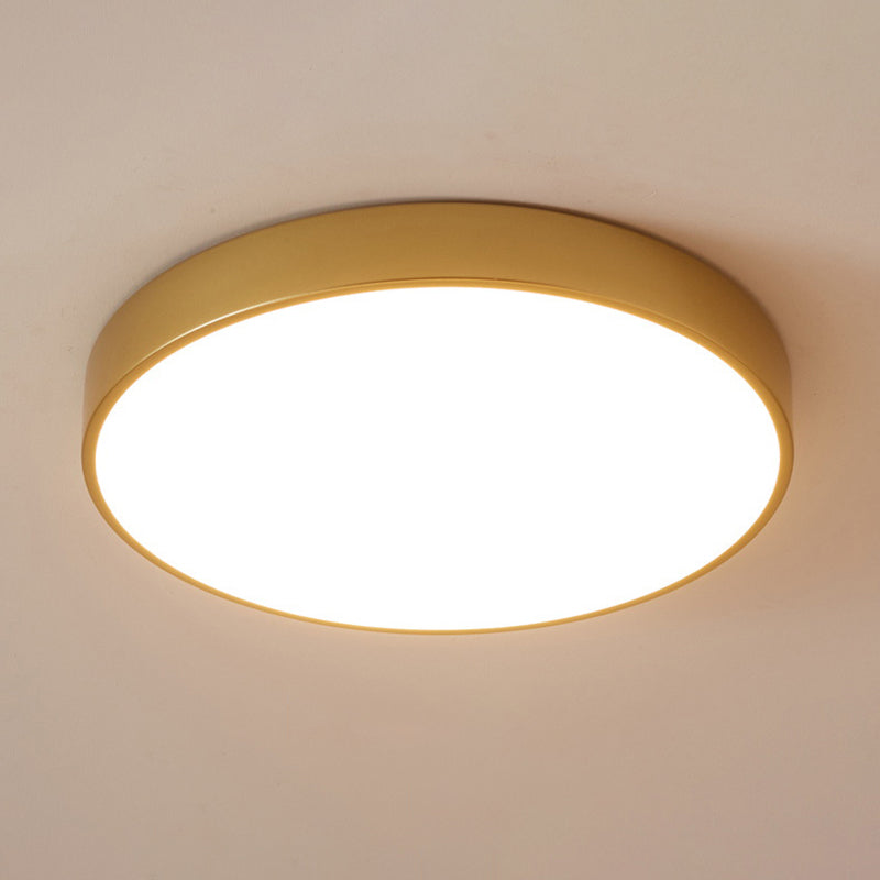 Minimalist LED Flush Mount Ceiling Light Golden Geometry Ceiling Lamp with Acrylic Shade