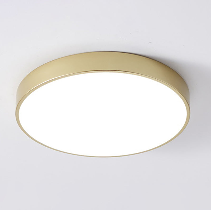 Minimalist LED Flush Mount Ceiling Light Golden Geometry Ceiling Lamp with Acrylic Shade