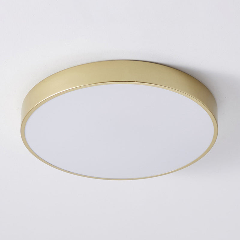 Minimalist LED Flush Mount Ceiling Light Golden Geometry Ceiling Lamp with Acrylic Shade