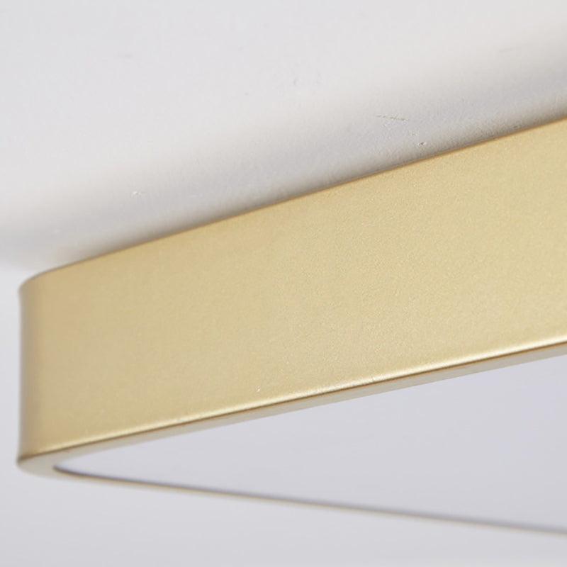 Minimalist LED Flush Mount Ceiling Light Golden Geometry Ceiling Lamp with Acrylic Shade