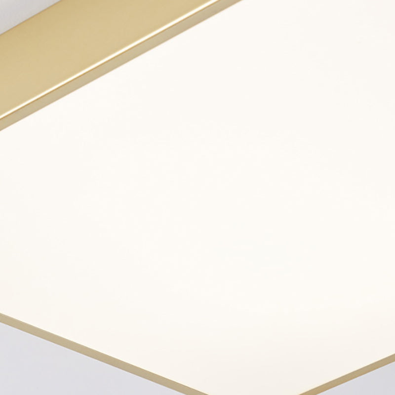 Minimalist LED Flush Mount Ceiling Light Golden Geometry Ceiling Lamp with Acrylic Shade