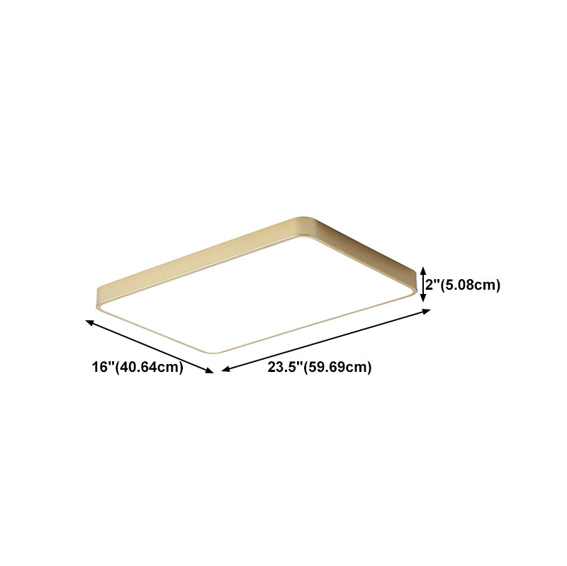 Minimalist LED Flush Mount Ceiling Light Golden Geometry Ceiling Lamp with Acrylic Shade