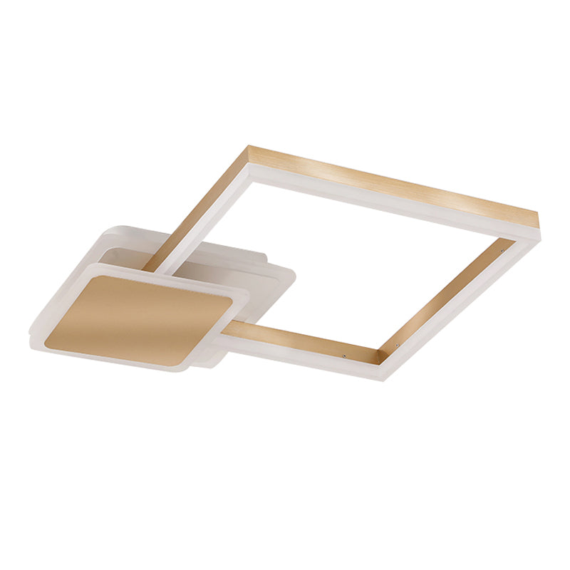 Gold Simplicity Lighting Fixture LED Flush Mounted Ceiling Lights with Acrylic Shade