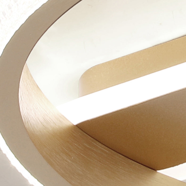 LED Flush Mounted Ceiling Lights with Acrylic Shade Gold Simplicity Lighting Fixture