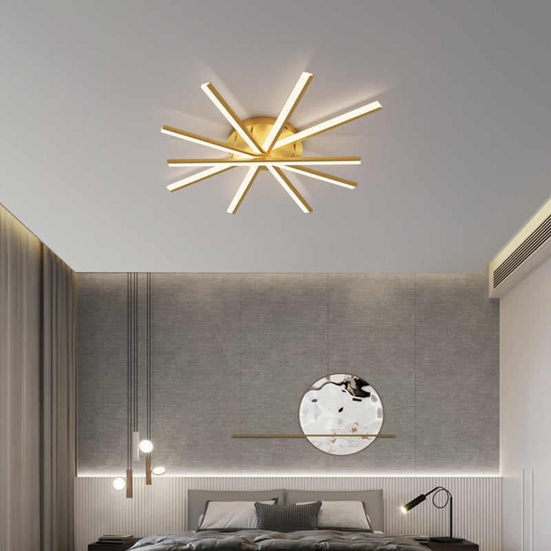Sputnik Design LED Flush Mounted Ceiling Lights Simplicity Lighting Fixture for Bedroom