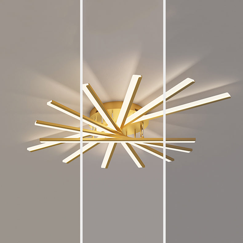 Sputnik Design LED Flush Mounted Ceiling Lights Simplicity Lighting Fixture for Bedroom