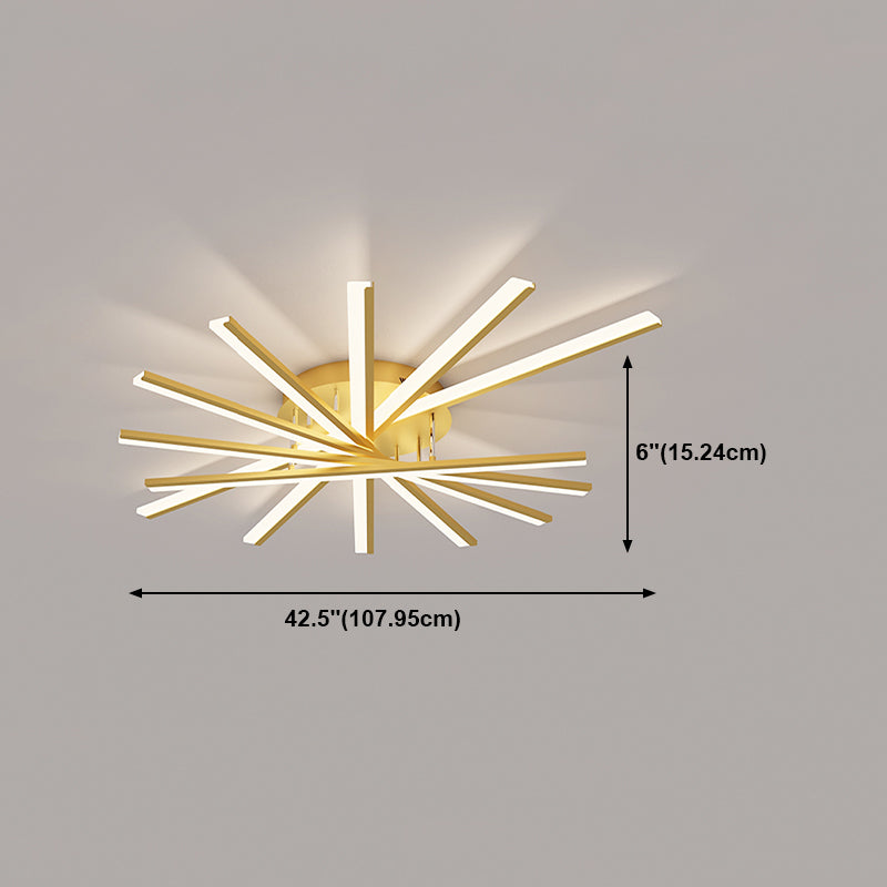 Sputnik Design LED Flush Mounted Ceiling Lights Simplicity Lighting Fixture for Bedroom