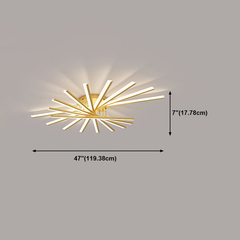 Sputnik Design LED Flush Mounted Ceiling Lights Simplicity Lighting Fixture for Bedroom