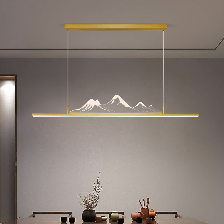 Colgante moderno de la isla de aluminio en la isla LED para comedor