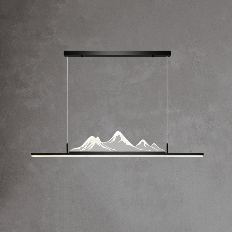 Colgante moderno de la isla de aluminio en la isla LED para comedor