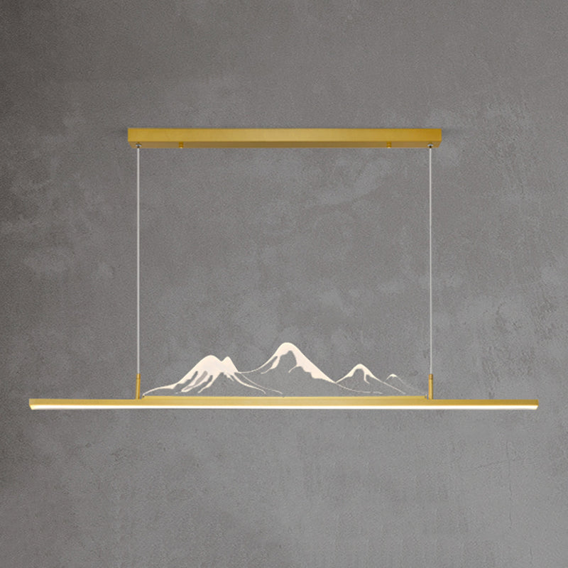 Colgante moderno de la isla de aluminio en la isla LED para comedor