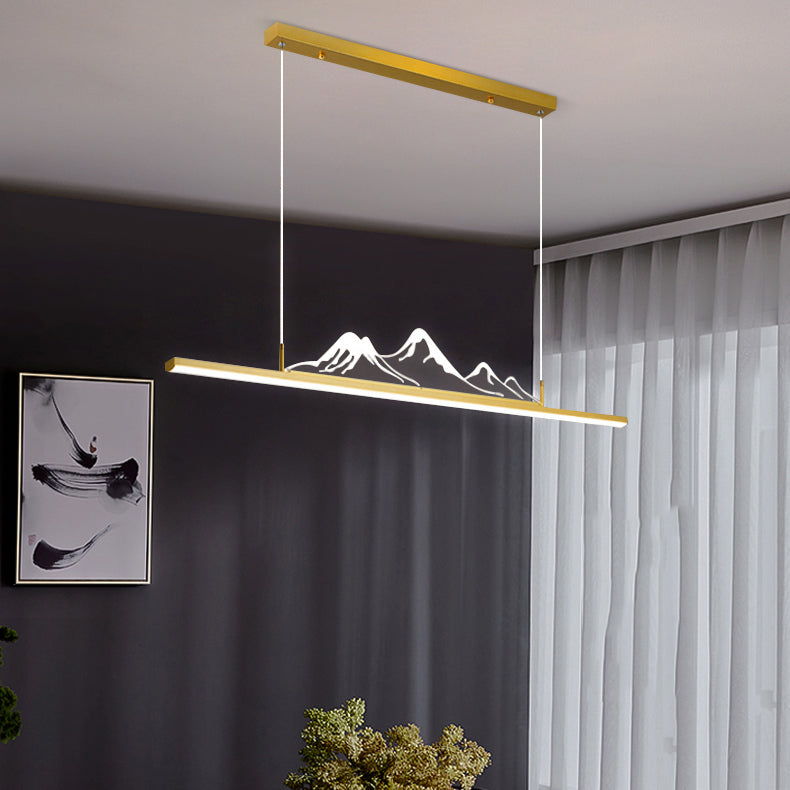 Colgante moderno de la isla de aluminio en la isla LED para comedor