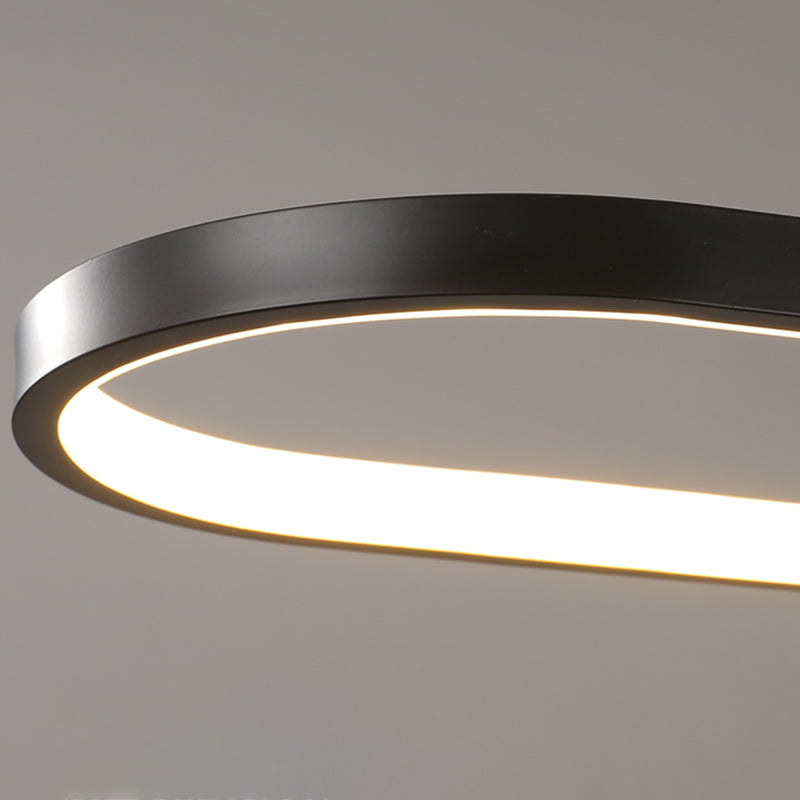 Luces colgantes de forma lineal Estilo contemporáneo de metal de metal de 2 luces de iluminación colgante