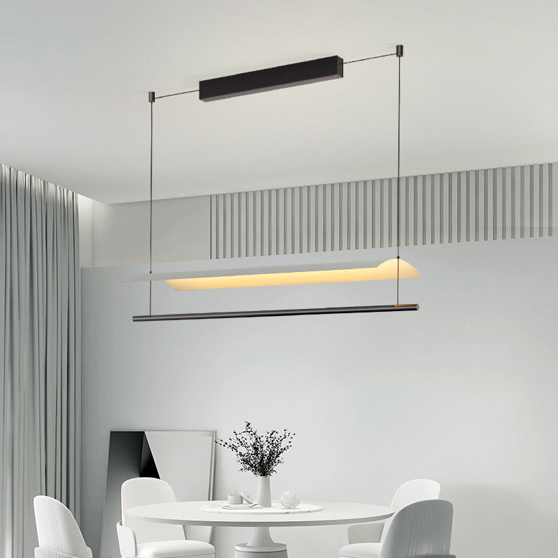 Nordic Metal Island Light Black 1 LED LED PRIGHTA para comedor