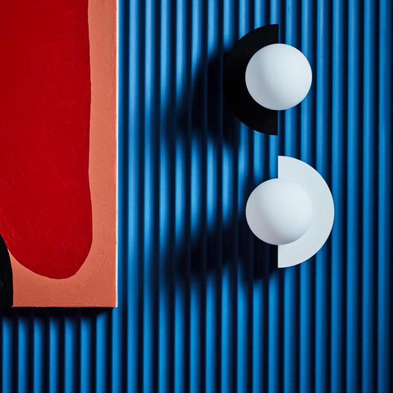 Lumière murale en métal nordique de 8 "de large applexion murale de macaron avec verre pour le salon