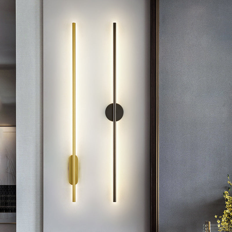 Sombra lineal matones de metal mate estilo moderno 2 luces luz montada en la pared