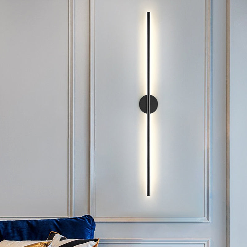 Sombra lineal matones de metal mate estilo moderno 2 luces luz montada en la pared