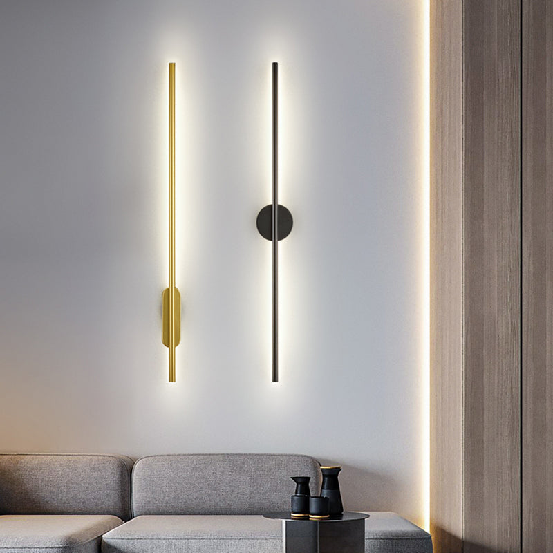 Sombra lineal matones de metal mate estilo moderno 2 luces luz montada en la pared