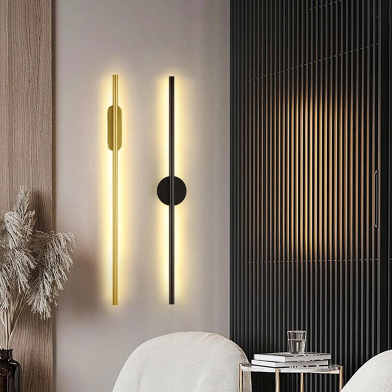 Sombra lineal matones de metal mate estilo moderno 2 luces luz montada en la pared