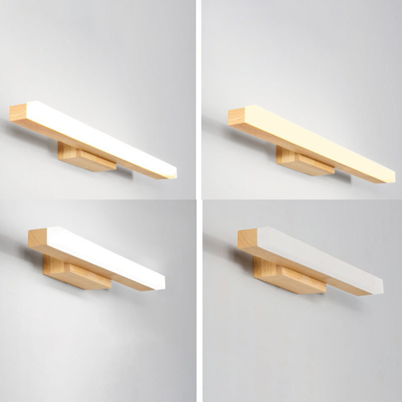1 illuminazione da parete in legno moderna per parete lineare leggera per bagno doccia