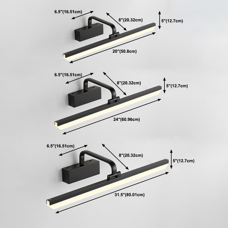 1 lichte lineaire wandwandcontract Moderne stijl metalen wandverlichting voor doucheruimte