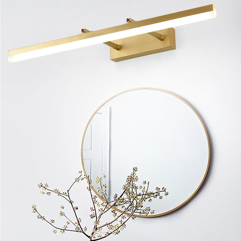 1-Light Linear Wall Sconce Modern Style Metal Wall Lighting for Bathroom
