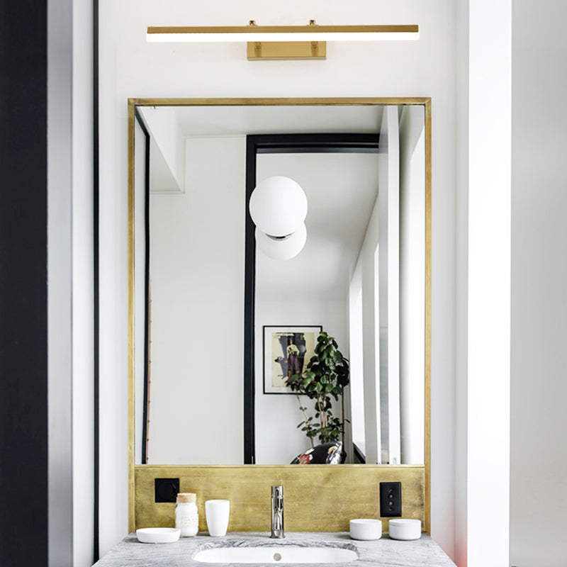 1-Light Linear Wall Sconce Modern Style Metal Wall Lighting for Bathroom