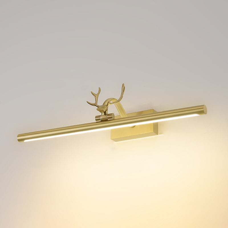 1 Light Linear Wall Sconce Postmodern Style Metal Wall Lighting for Shower Room