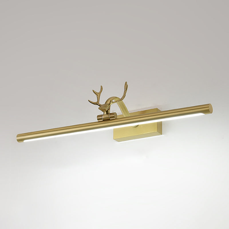 1 Light Linear Wall Sconce Postmodern Style Metal Wall Lighting for Shower Room