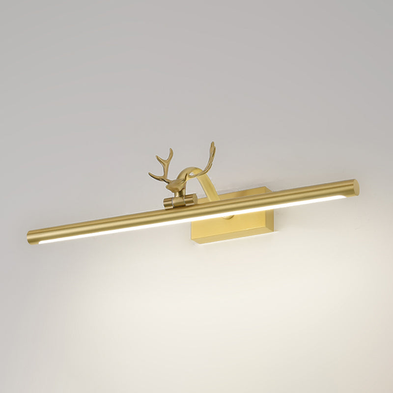 1 Light Linear Wall Sconce Postmodern Style Metal Wall Lighting for Shower Room