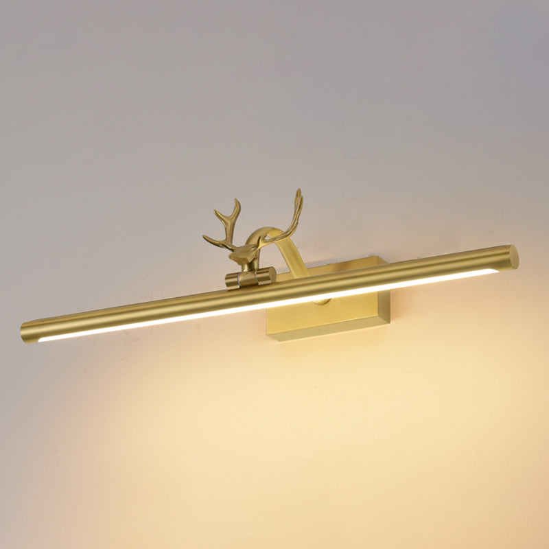 1 Light Linear Wall Sconce Postmodern Style Metal Wall Lighting for Shower Room