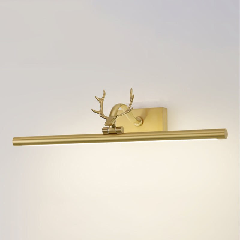 1 Light Linear Wall Sconce Postmodern Style Metal Wall Lighting for Shower Room