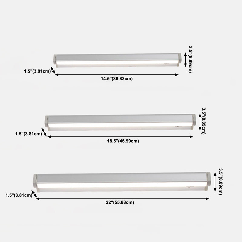 1 Éclairage mural à bande légère de style moderne pour la salle de douche